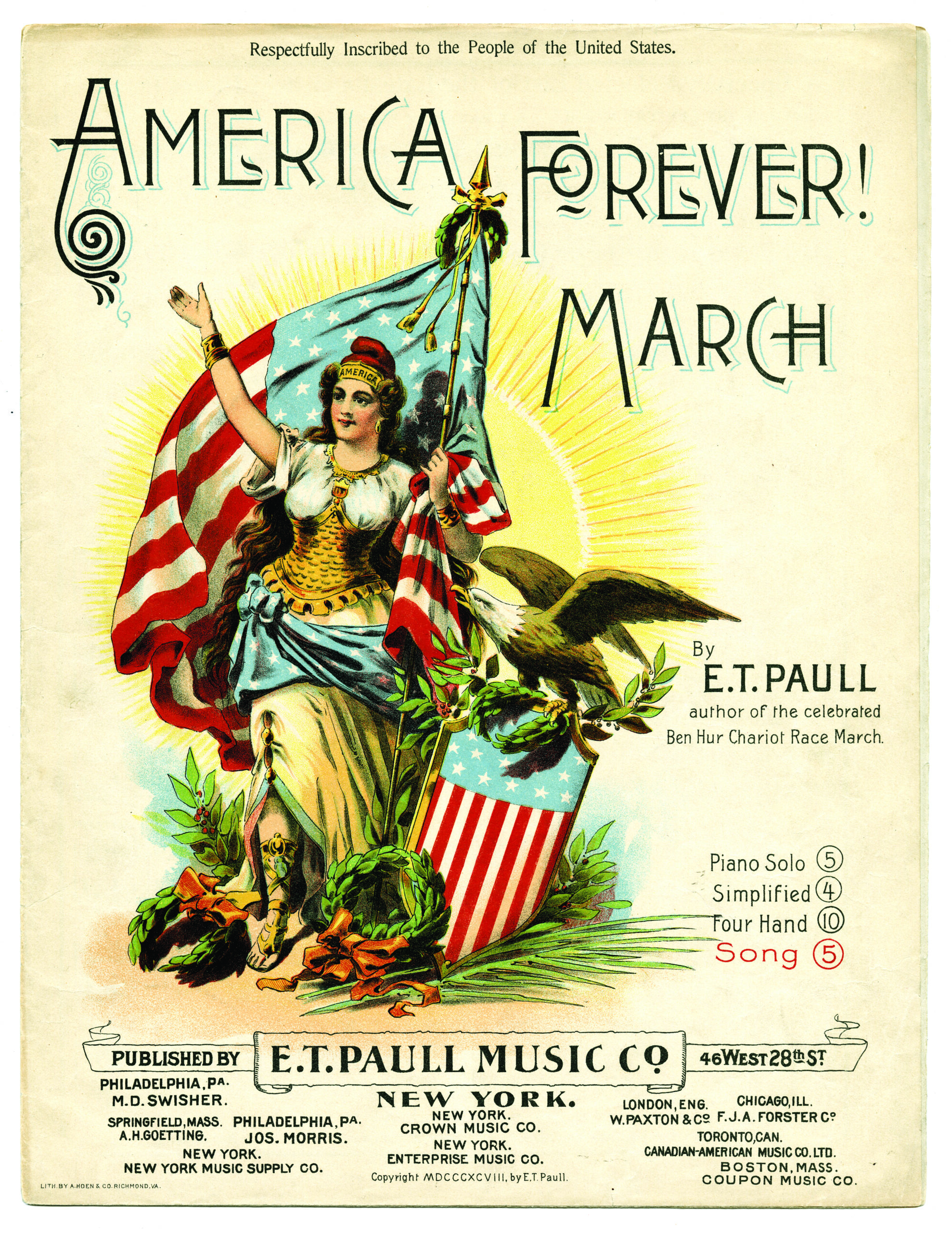 &ldquo;America Forever! March&rdquo; Sheet music cover